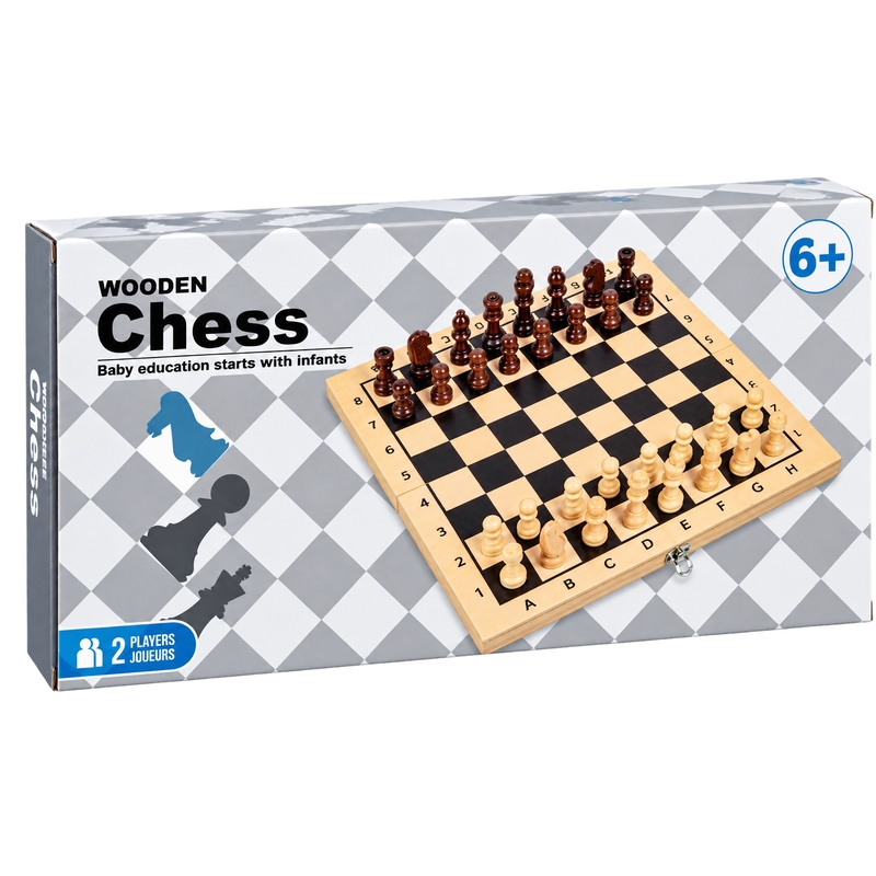 Ξύλινο Σκάκι Με Πιόνια Μεγάλο 39,00x38,80 εκ.