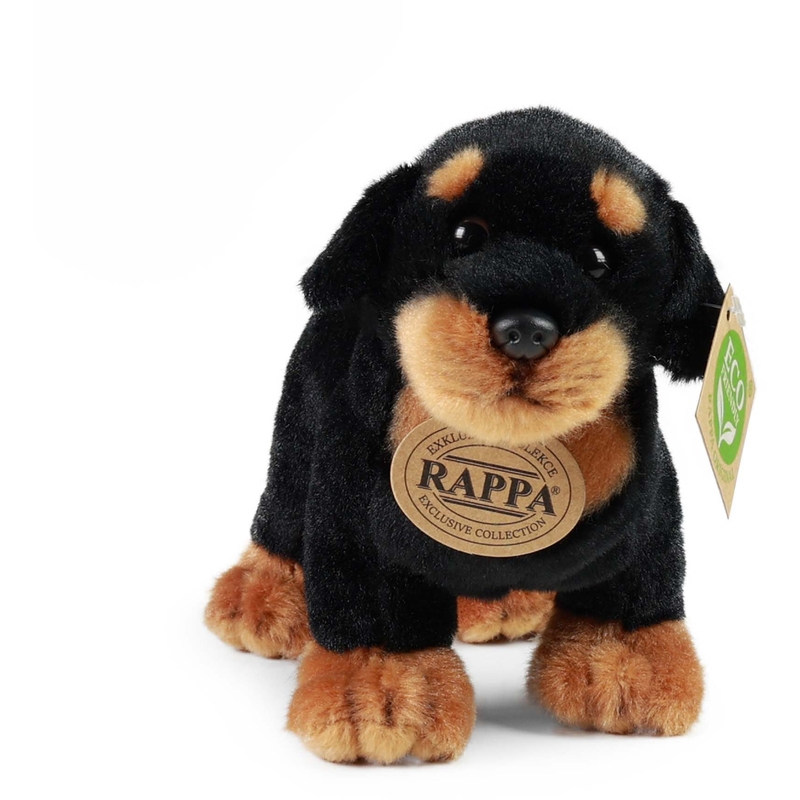Rappa Λούτρινος Σκύλος Rottweiler 18 εκ. Eco-Friendly (211384)