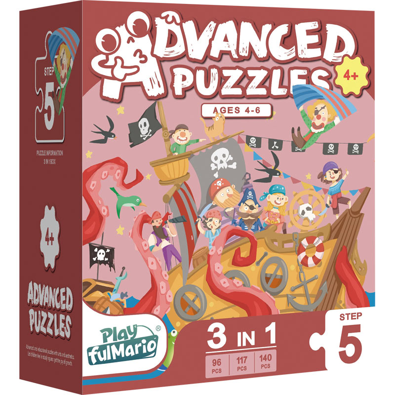 NN Πάζλ πειρατές 3 σχέδια 96-117-140 τεμάχια