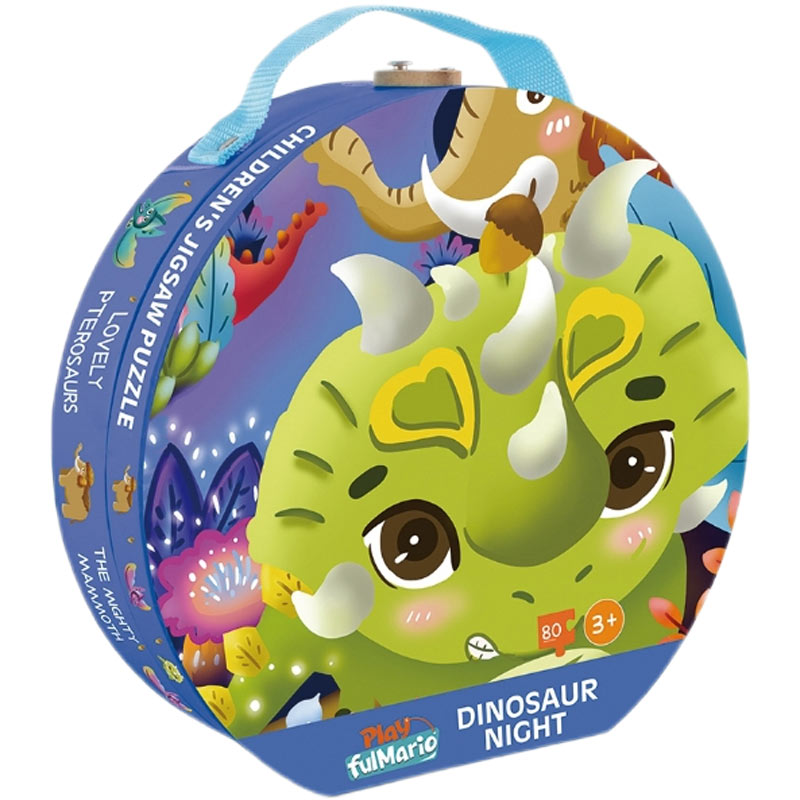 NN Πάζλ στρογγυλό κουτί μαμούθ 80 τεμάχια