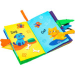 Υφασματινο Βιβλίο Δραστηριοτήτων Κίτρινο 16 Σελίδες Με Ζωάκια