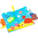 Υφασματινο Βιβλίο Δραστηριοτήτων Μπλέ 12 Σελίδες Με Θαλάσσια