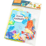 Υφασματινο Βιβλίο Δραστηριοτήτων Μπλέ 12 Σελίδες Με Θαλάσσια