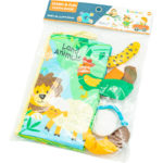 Υφασματινο Βιβλίο Δραστηριοτήτων Πράσινο 10 Σελίδες Με Ζωάκια