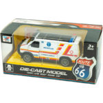 Μεταλλικό Οχημα Διάσωσης 3 Σχέδια Pull Back 10,50 εκ. Πόρτες