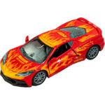 Μεταλλικό Αυτ/το 1:32 C8 Σπόρ Φωτίες Pull Back 3 Χρώματα 12 εκ. Πόρτες 12άδα