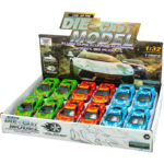 Μεταλλικό Αυτ/το 1:32 C8 Σπόρ Φωτίες Pull Back 3 Χρώματα 12 εκ. Πόρτες 12άδα