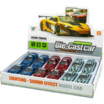 Μεταλλικό Αυτ/το 1:32 M Σπόρ Φωτιές Pull Back 3 Χρώματα 12 εκ. Πόρτες-Ηχοι 12άδα