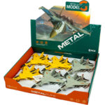 Αεροπλάνο Μεταλλικό Φώτα-Ηχοι 23εκ 2 Χρώματα 6άδα