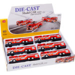 Πυροσβεστική Μεταλλική Φώτα-Ηχοι 16,50 εκ 3 Σχέδια 6άδα