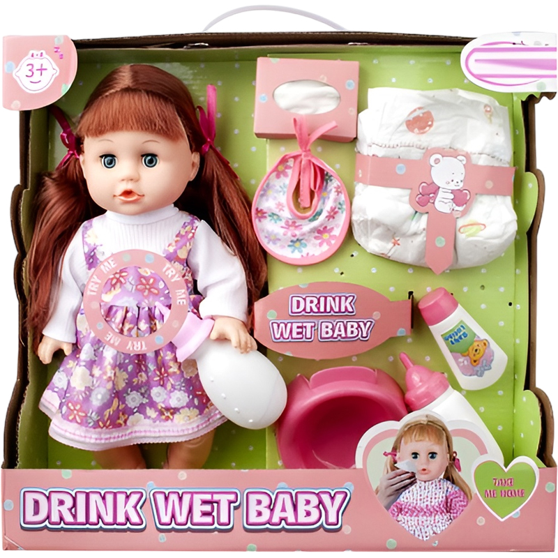 Κουκλίτσα 35 εκ Με 6 Ηχους Και Αξεσουάρ Που Κατουράει