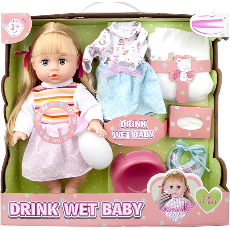 Κουκλίτσα 35 εκ Με 6 Ηχους Και Αξεσουάρ Που Κατουράει