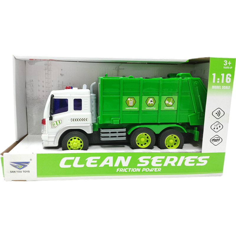 Φρίξιον 1:16 Σκουπιδιάρικο Πράσινο Με Φώτα Και Ηχους