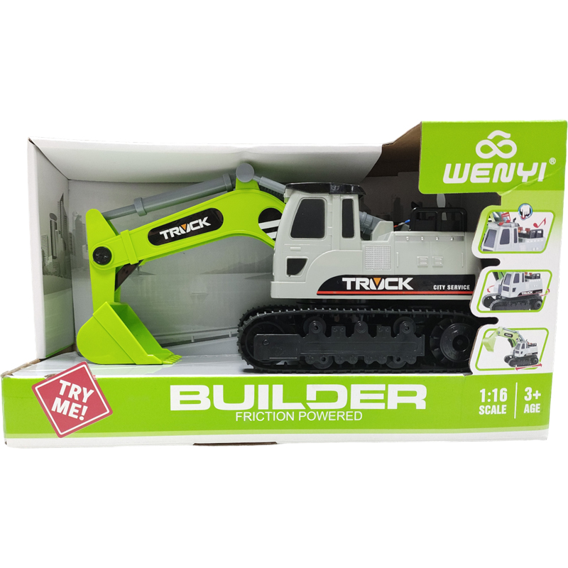 Φρίξιον 1:16 Εκσκαφέας Πράσινος Με Φώτα Και Ηχους