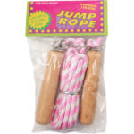 Σχοινάκι Με Ξύλινη Λαβή Και Ελατήριο Σε 4 Χρώματα