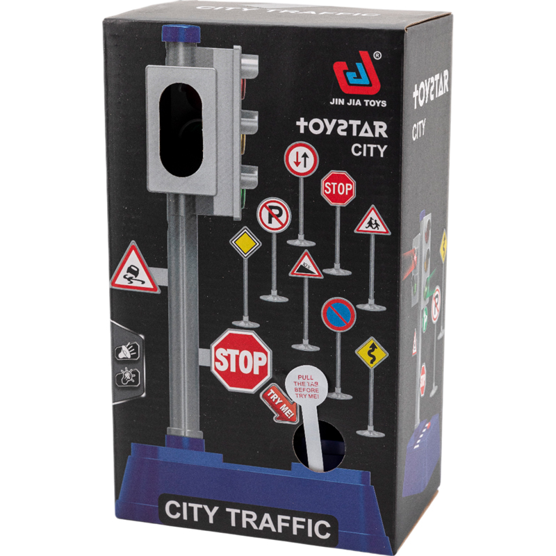 Φωτεινός Σηματοδότης Μπαταρίας Και 8 Πινακίδες Οδ. Κυκλοφορίας