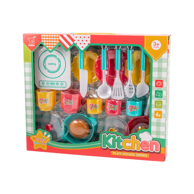 Κουζινικά Με 17 Αξεσουάρ Πορτοκαλί Κουτί