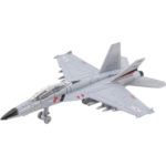 Πολεμικό Αεροπλάνο Γκρί Pullback Φώτα Ήχοι 16 εκ. 8άδα 4 Σχέδια