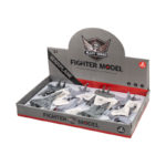 Πολεμικό Αεροπλάνο Γκρί Pullback Φώτα Ήχοι 16 εκ. 8άδα 4 Σχέδια