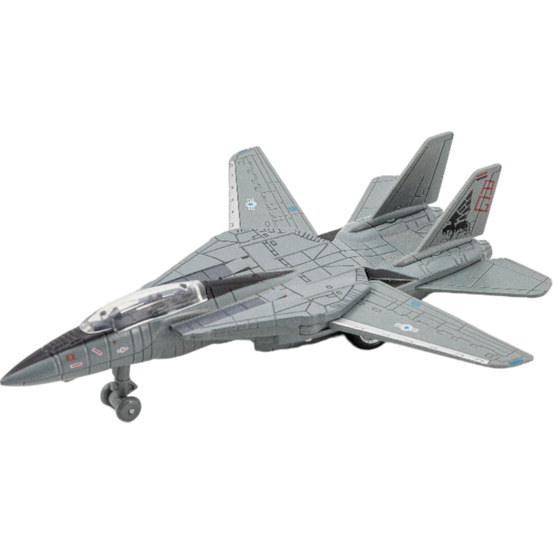 Πολεμικό Αεροπλάνο Γκρί Pullback Φώτα Ήχοι 16 εκ. 8άδα 4 Σχέδια