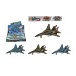 Πολεμικό Αεροπλάνο Σκούρο Pullback Φώτα Ήχοι 18 εκ. 6άδα 3 Σχέδια