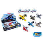 Αεροπλάνο Ρετρό Pullback Περιστροφή Έλικα 16 εκ. 6άδα 6 Σχέδια