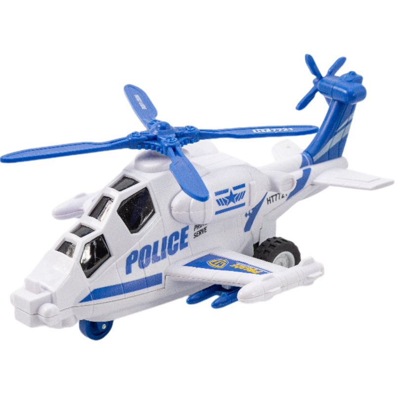 Ελικόπτερο Αστυνομικό Φρίξιον Φώτα Ήχοι Περιστροφή Έλικα 19εκ. 6άδα 2 Σχέδια
