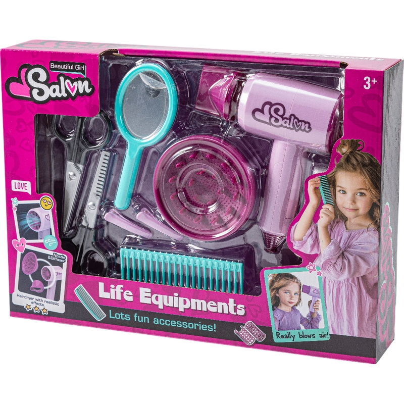 Σέτ Κομμωτηρίου Με Σεσουάρ Μπαταρίας Και Πολλά Αξεσουάρ