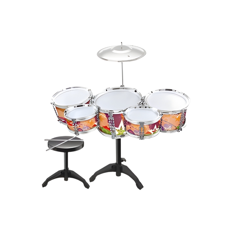 5 Τύμπανα Με Ζωηρά Σχέδια Και Έντονα Χρώματα 70,00 Εκ.