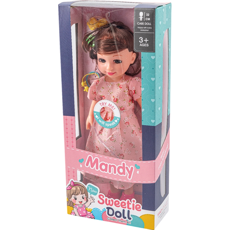 Κούκλα Μόδας Ρόζ Με Αξεσουάρ Και Ηχους 32 εκ.