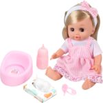 Κούκλα Ρόζ Φόρεμα Πίνει Νερό Έχει Ήχους Και Κατουράει 33 εκ.