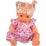 Κούκλα Με Όμορφα Ξανθά Μαλλιά Χαριτωμένο Φόρεμα Και Ηχους 31 εκ. 2χρ. 6άδα