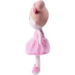 Μαλακή Κούκλα Με Ροζ Φόρεμα Και Φιόγκο Στα Μαλλιά 40εκ.