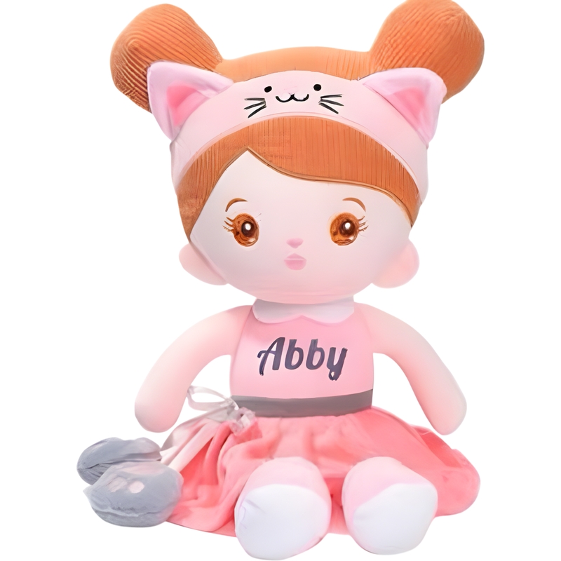 Κούκλα Με Αυτιά Γατούλας Και Γλυκό Φόρεμα 40εκ.