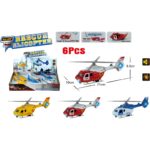 Ελικοπτεράκι Με Φώς Και Ηχο Με Περιστροφή Ελικα 21 εκ. 3χρ. 6άδα