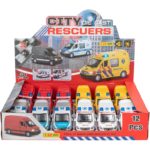 Οχημα Ασθενοφόρο Με Φώτα Και Ηχους 13 εκ. 4σχ. 12άδα