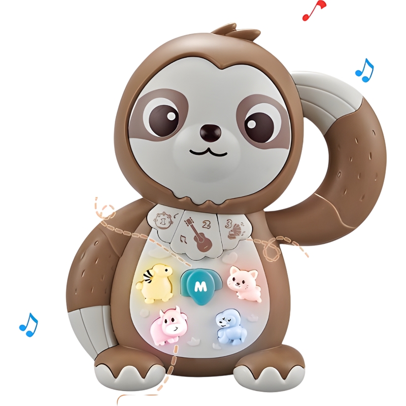 Χαριτωμένο Αρκουδάκι Με Φωτεινά Και Χρωματιστά Κουμπιά 21 εκ.