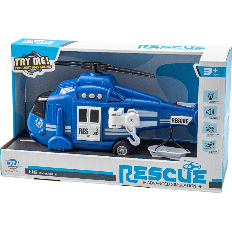 Αστυνομικό Ελικόπτερο Τριβής Με Φώτα Και Ηχους 31 εκ.