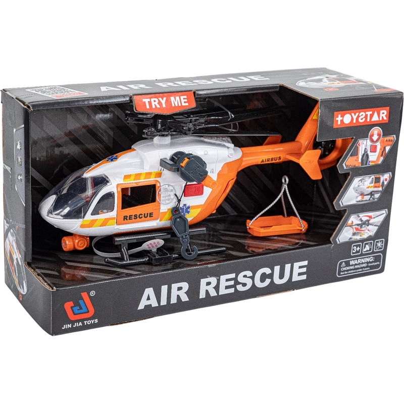 Φρίξιον Ελικόπτερο Διάσωσης Με Κινητούς Έλικες Φώτα Και Ηχους 30 εκ.