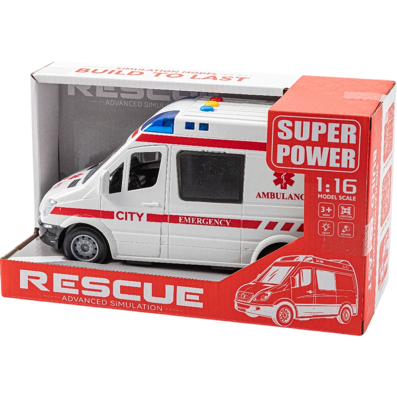 Ασθενοφόρο Τριβής Με Φώτα Και Ήχους 28 εκ.