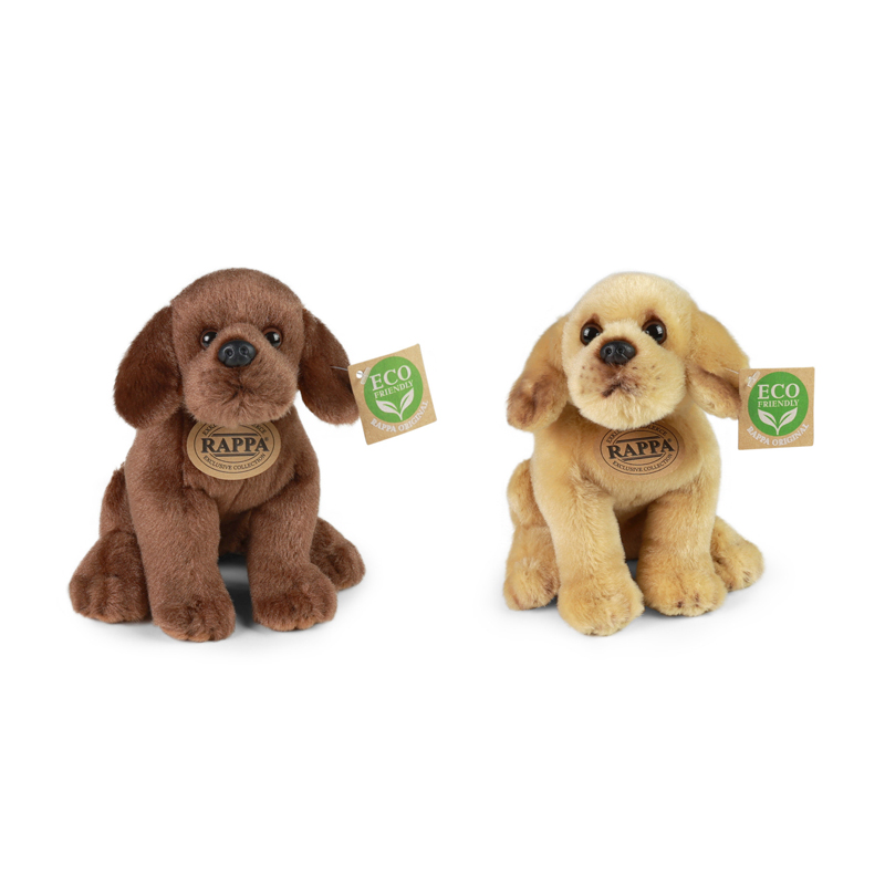 Rappa Λούτρινο Σκυλάκι Labradors 20 εκ. 2 Σχέδια Eco-Friendly (183247)