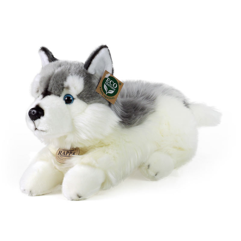 Rappa Λούτρινος Σκύλος Σιβηρικό Χάσκυ 30 εκ. Ξαπλωτό Eco-Friendly (198975)