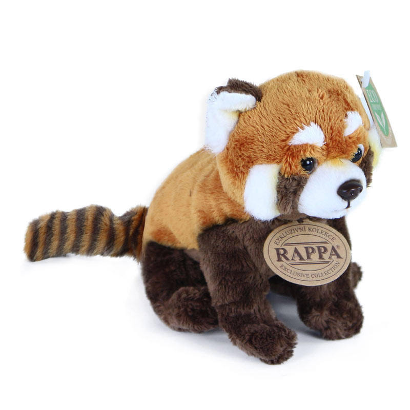 Rappa Λούτρινο Κόκκινο Πάντα Καθιστό 18 εκ. Eco-Friendly (201576)