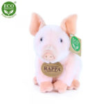 Rappa Λούτρινο Γουρουνάκι Ρόζ Καθιστό 18 εκ. Eco-Friendly (201637)