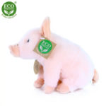 Rappa Λούτρινο Γουρουνάκι Ρόζ Καθιστό 18 εκ. Eco-Friendly (201637)