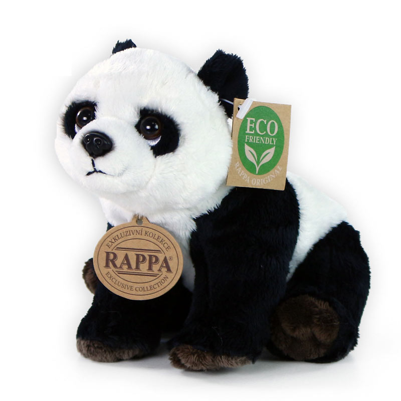 Rappa Λούτρινο Πάντα Καθιστό 18 εκ. Eco-Friendly (201651)