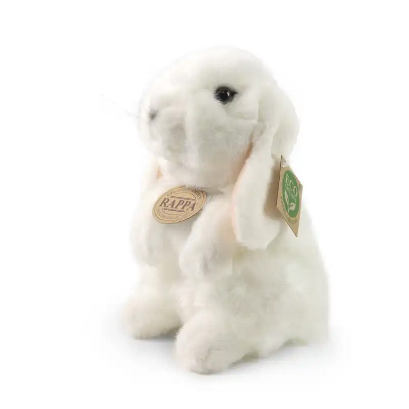 Rappa Λούτρινο Κουνελάκι Ασπρο Ορθιο 18 εκ. Eco-Friendly (210134)