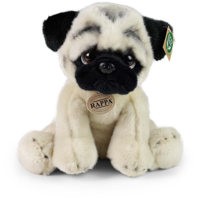 Rappa Λούτρινος Σκύλος Pug 30 εκ. Καθιστός Eco-Friendly (211575)