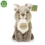 Rappa Λούτρινος Γκρί Λαγός 18 εκ. Καθιστός Eco-Friendly (221376)