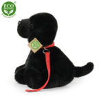 Rappa Λούτρινος Σκύλος Μαύρο Λαμπραντόρ Καθιστό  Με Λουράκι 28 εκ. Eco-Friendly (230088)